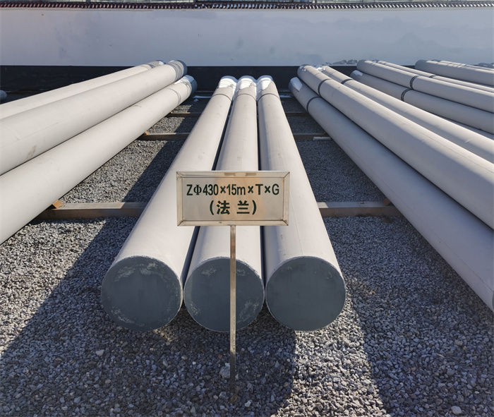 潼南430×15米×T×G法兰水泥杆